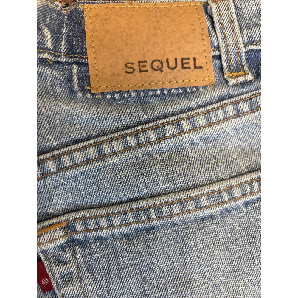 Vtg Levis Cut Off Jean Shorts High Rise Distressed Womens Sequel 30” Waist - Picture 2 of 6